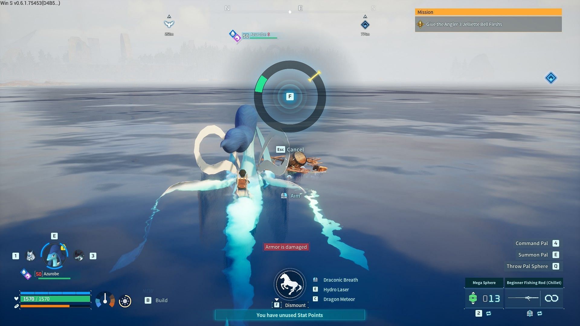 Salvage features its own mini game (Image via Pocketpair)